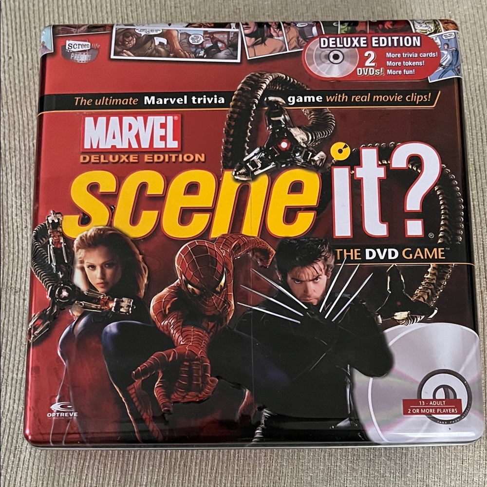 Marvel Deluxe Edition Scene It? DVD Game - Red and Yellow